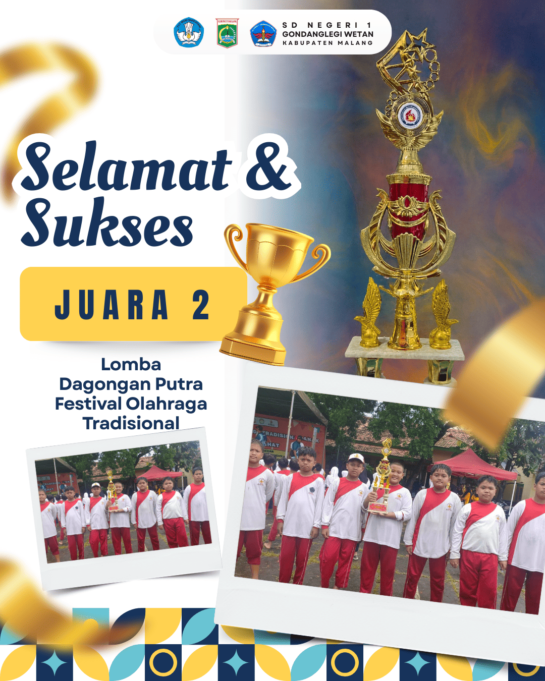 Tim Dagongan Putra SD Negeri 1 Gondanglegi Wetan Berhasil Raih Juara 2